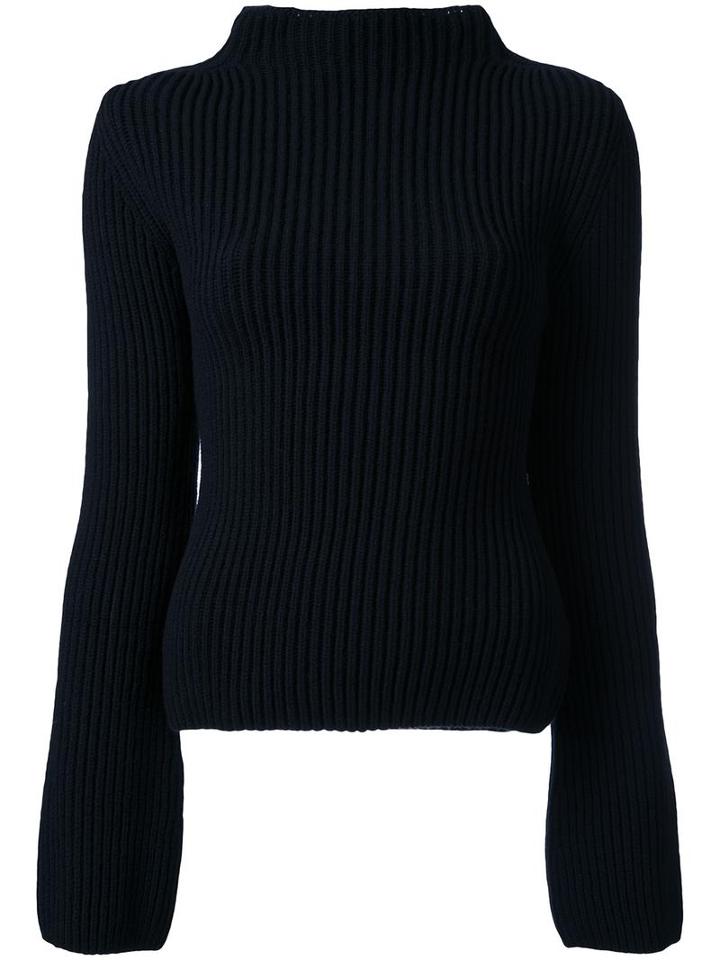Nehera Ribbed Roll Neck Jumper, Women's, Size: Medium, Black, Wool