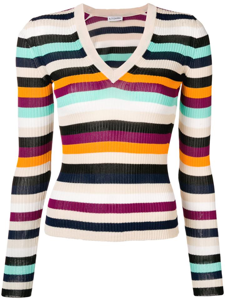 Altuzarra V-neck Knitted Top - Nude & Neutrals
