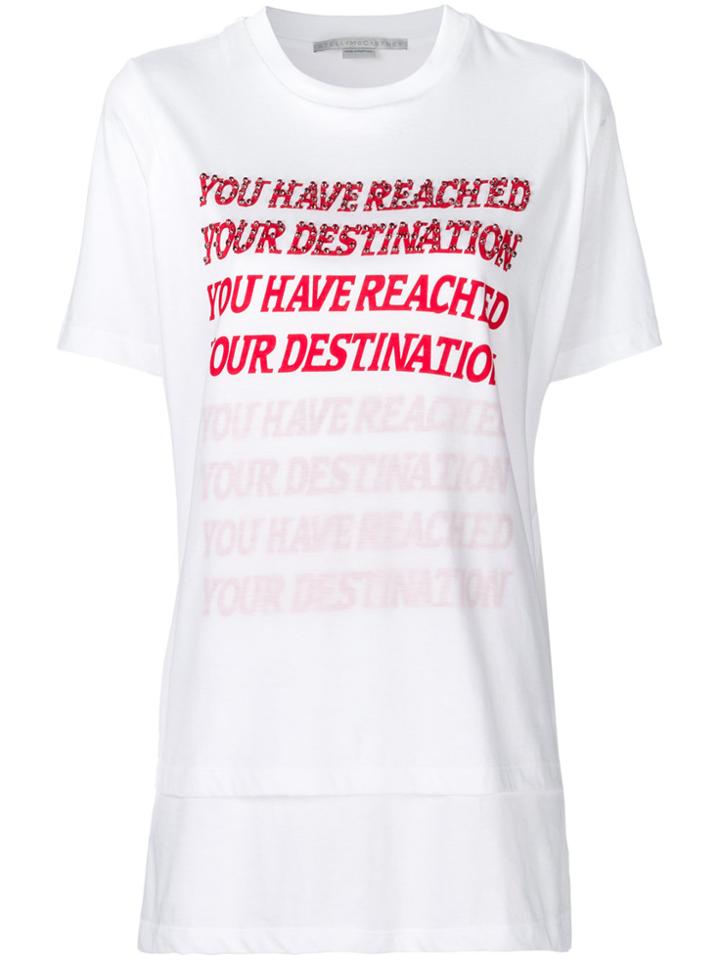 Stella Mccartney Embellished Slogan T-shirt - White