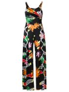 Isolda Printed Jumpsuit, Women's, Size: 40, Black, Silk