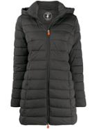 Save The Duck Hooded Down Coat - Grey