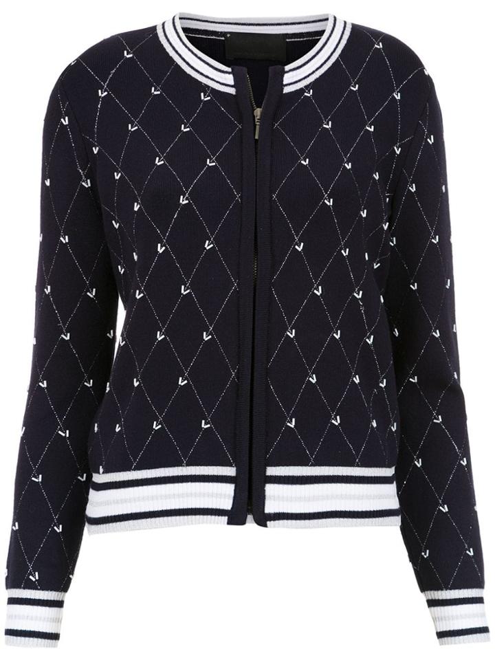 Andrea Bogosian Embroidered Cardigan - Blue