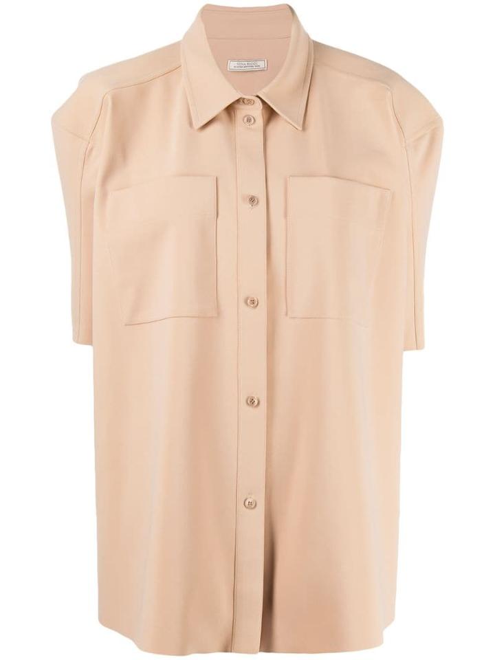 Nina Ricci Oversized Short-sleeved Shirt - Neutrals