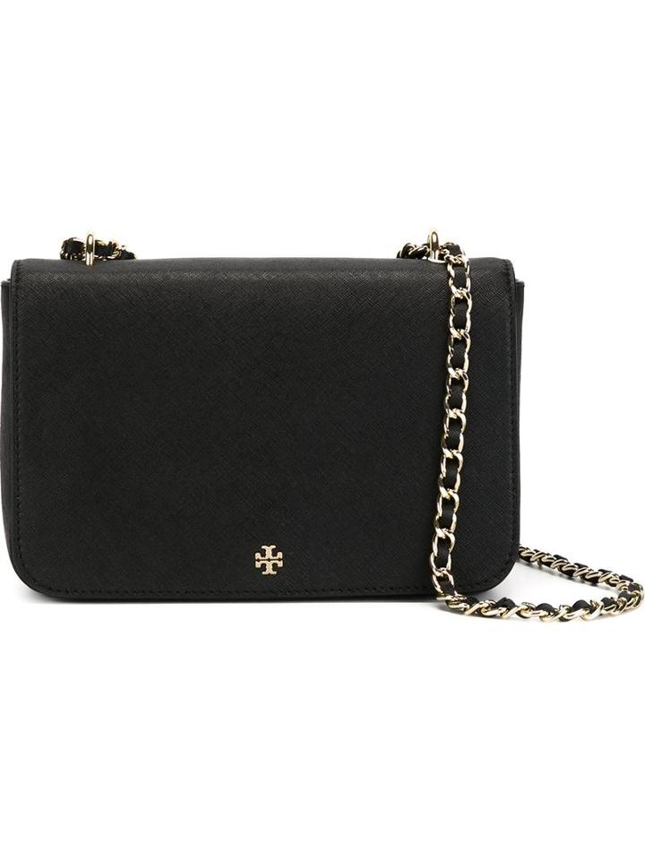 Tory Burch Robinson Shoulder Bag, Women's, Black, Leather
