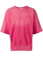 Laneus Distressed T-shirt - Pink
