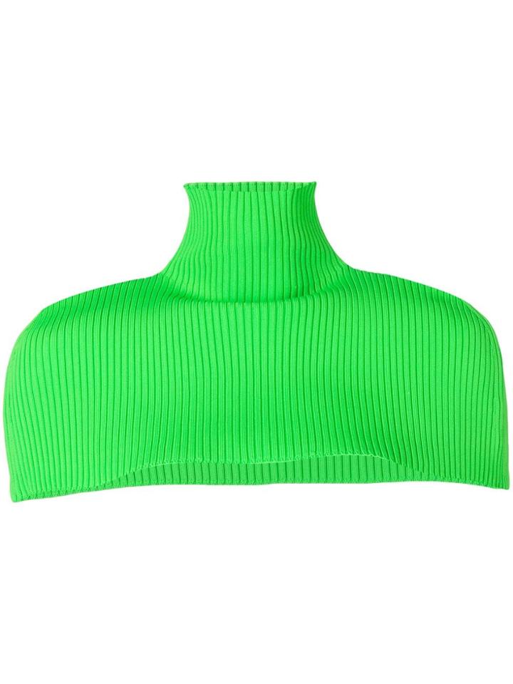 Gcds Ribbed Knit Collar - Green