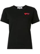 Comme Des Garçons Play Embroidered Heart T-shirt, Women's, Size: Medium, Black, Cotton