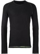 Label Under Construction Crew Neck Jumper, Men's, Size: Medium, Black, Silk/cashmere