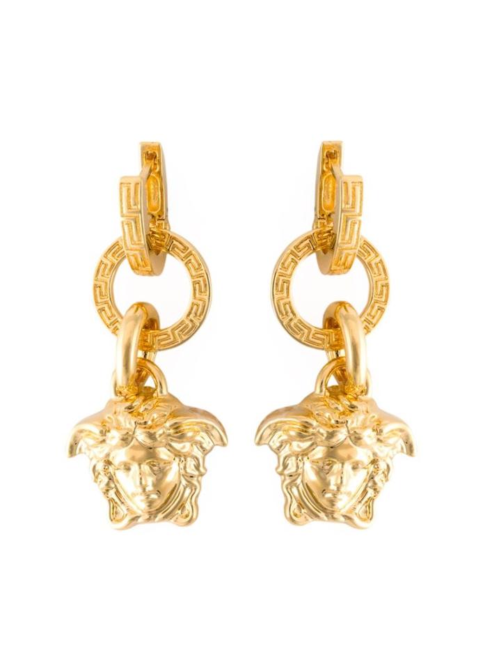 Versace Medusa Pendant Earrings, Women's, Metallic