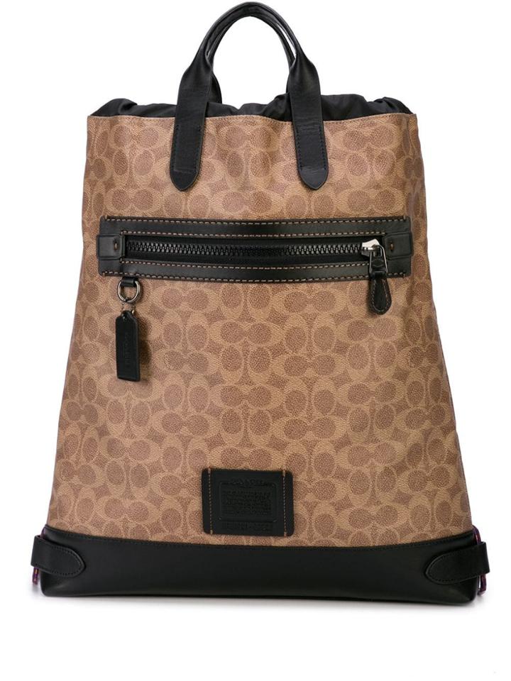 Coach Academy Drawstring Backpack - Brown