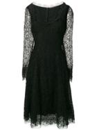 Ermanno Scervino Floral Lace Dress - Black