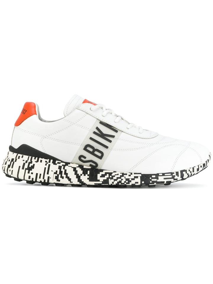 Dirk Bikkembergs Contrast Heel Sneakers - White