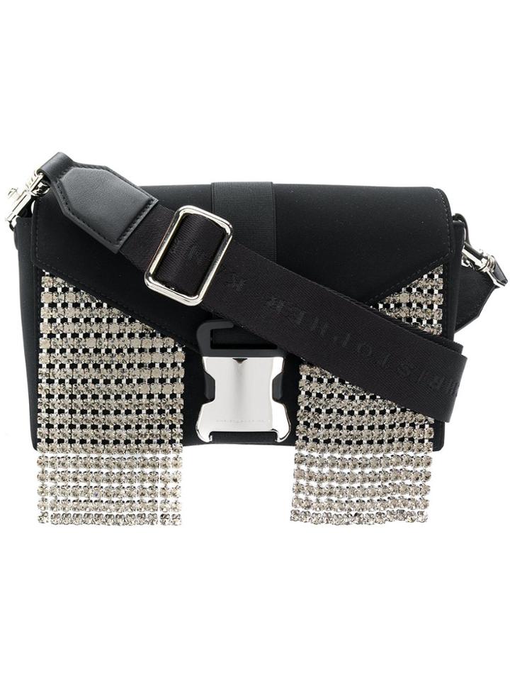 Christopher Kane Crystal Fringe Devine Shoulder Bag - Black