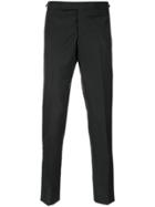Thom Browne Low Rise Skinny Trouser With Red, White And Blue Back Leg