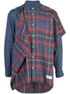 Mostly Heard Rarely Seen Overlapping Checked Shirt - Red
