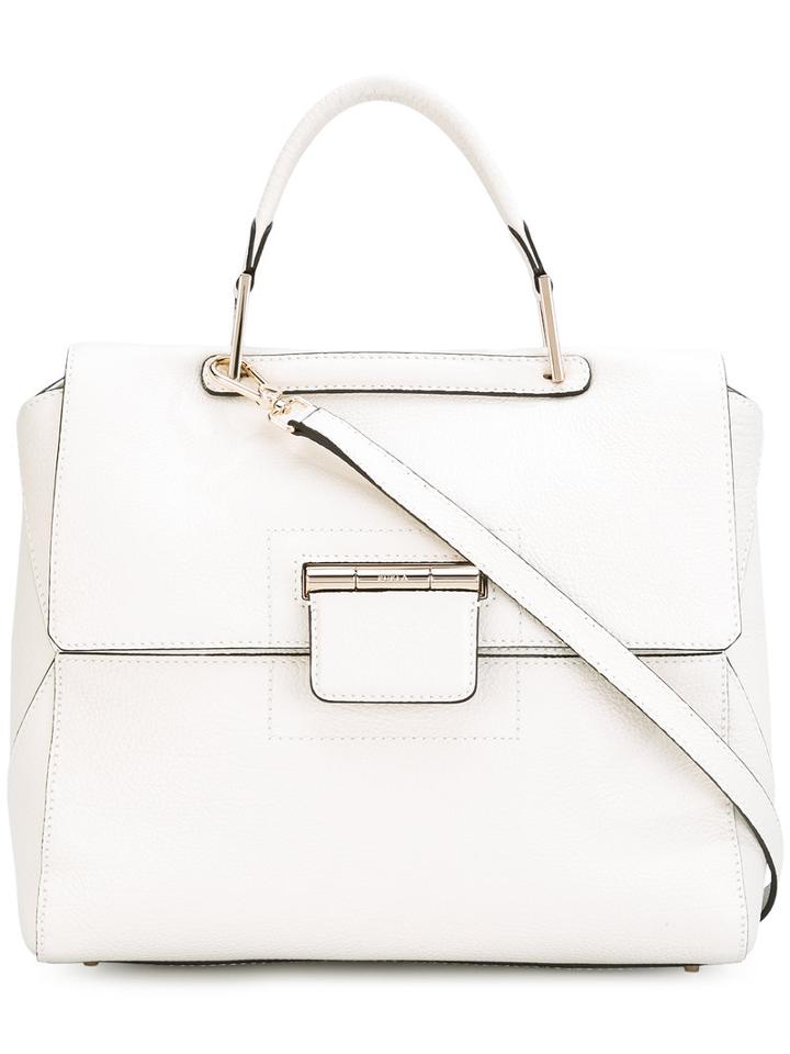 Furla - Top Handle Shoulder Bag - Women - Leather - One Size, White, Leather