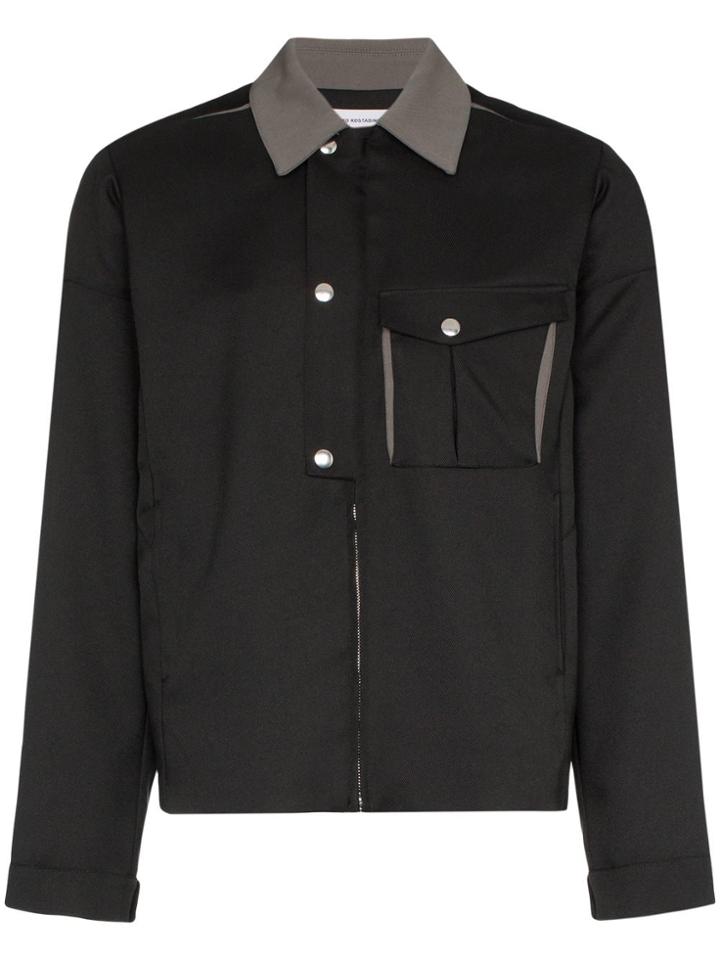 Kiko Kostadinov Kafka Envelope Pocket Shirt Jacket - Black