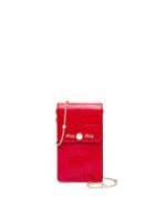 Miu Miu Crocodile-effect Patent Leather Shoulder Bag - Red