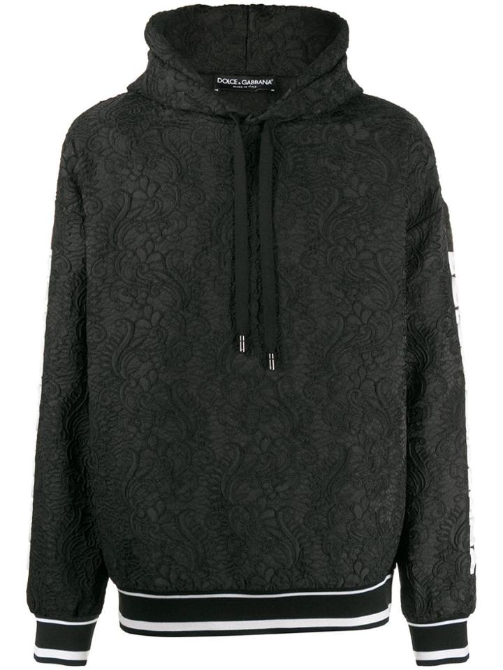 Dolce & Gabbana Embroidered Logo Hoodie - Black