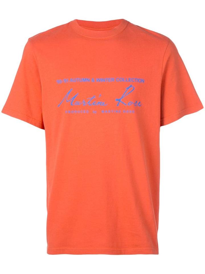 Martine Rose Logo Print T-shirt - Orange
