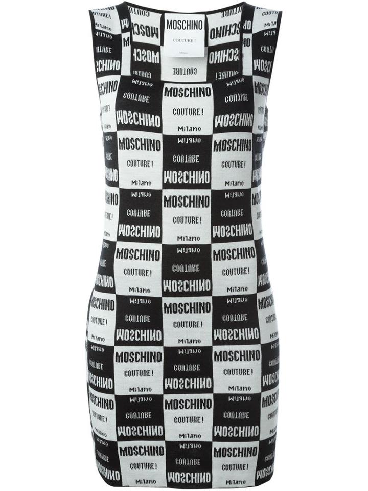 Moschino Checked Knit Mini Dress