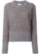 Prada Glitter Effect Rib Knitted Sweater - Blue