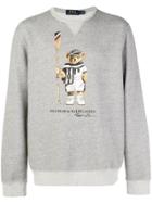 Polo Ralph Lauren Logo Bear Print Sweater - Grey