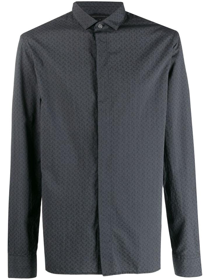 John Varvatos Micro Paisley Print Shirt - Grey
