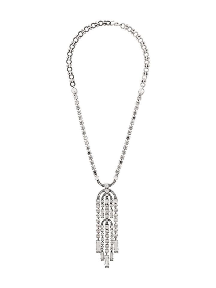 Lanvin Statement Crystal Necklace - Silver