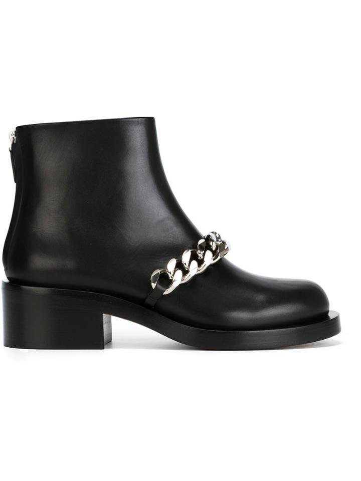 Givenchy 'laura' Chain Detail Boots - Black