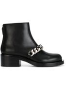 Givenchy 'laura' Chain Detail Boots - Black