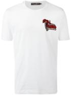 Dolce & Gabbana Party Time Patch T-shirt, Men's, Size: 50, White, Cotton