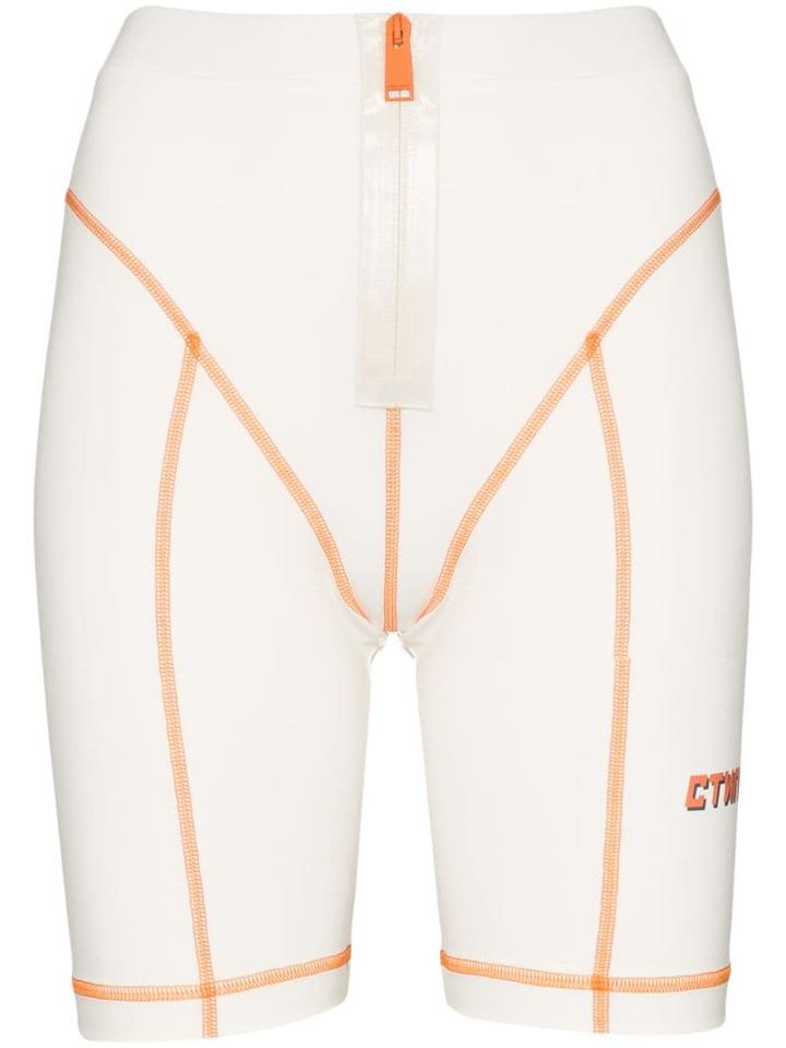 Heron Preston Contrast-stitching Cycling Shorts - White