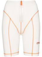 Heron Preston Contrast-stitching Cycling Shorts - White