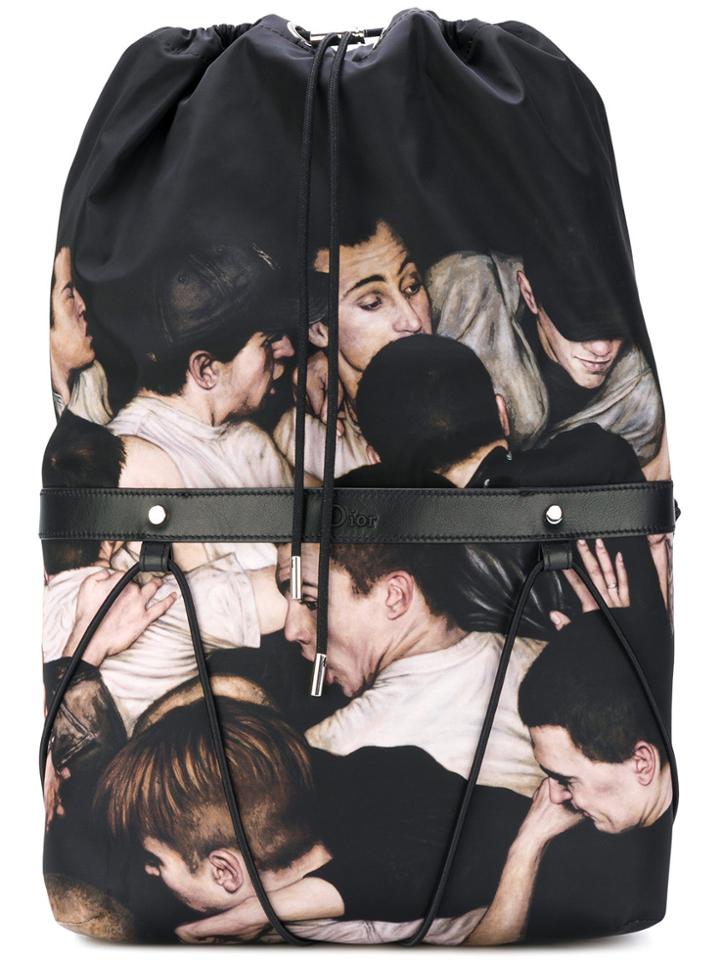 Dior Homme Printed Backpack - Black