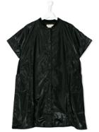 Andorine Oversized Zipped Coat - Black