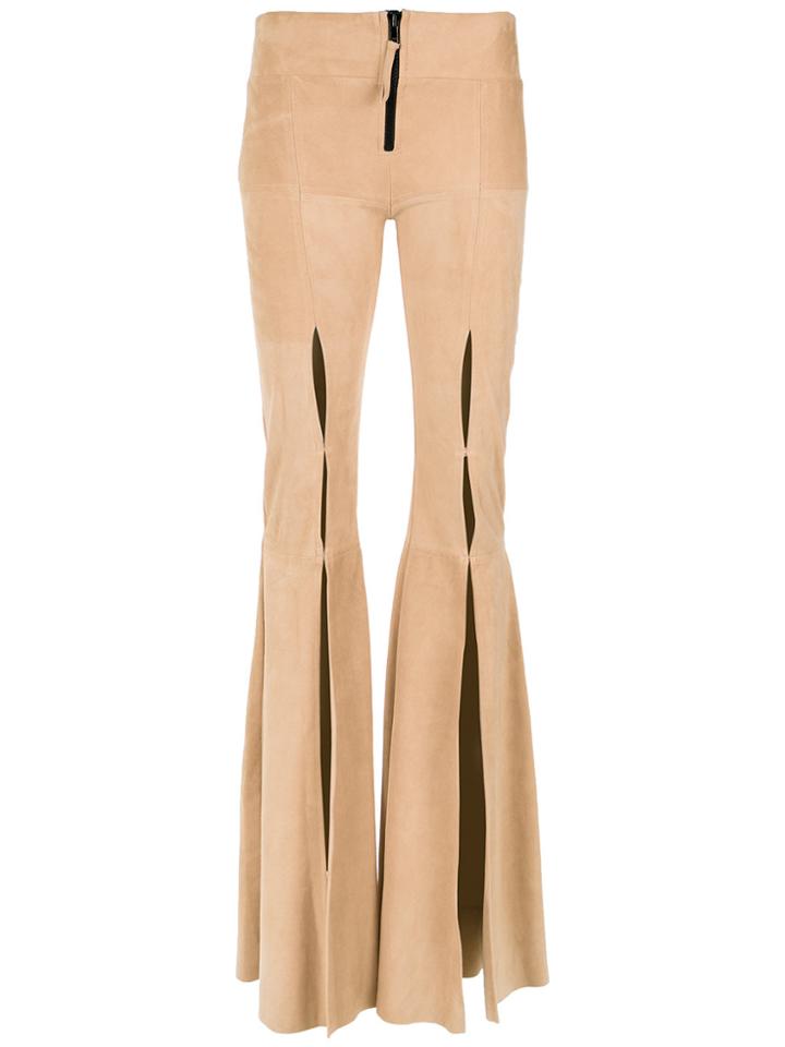 Andrea Bogosian Chamois Flared Trousers - Nude & Neutrals