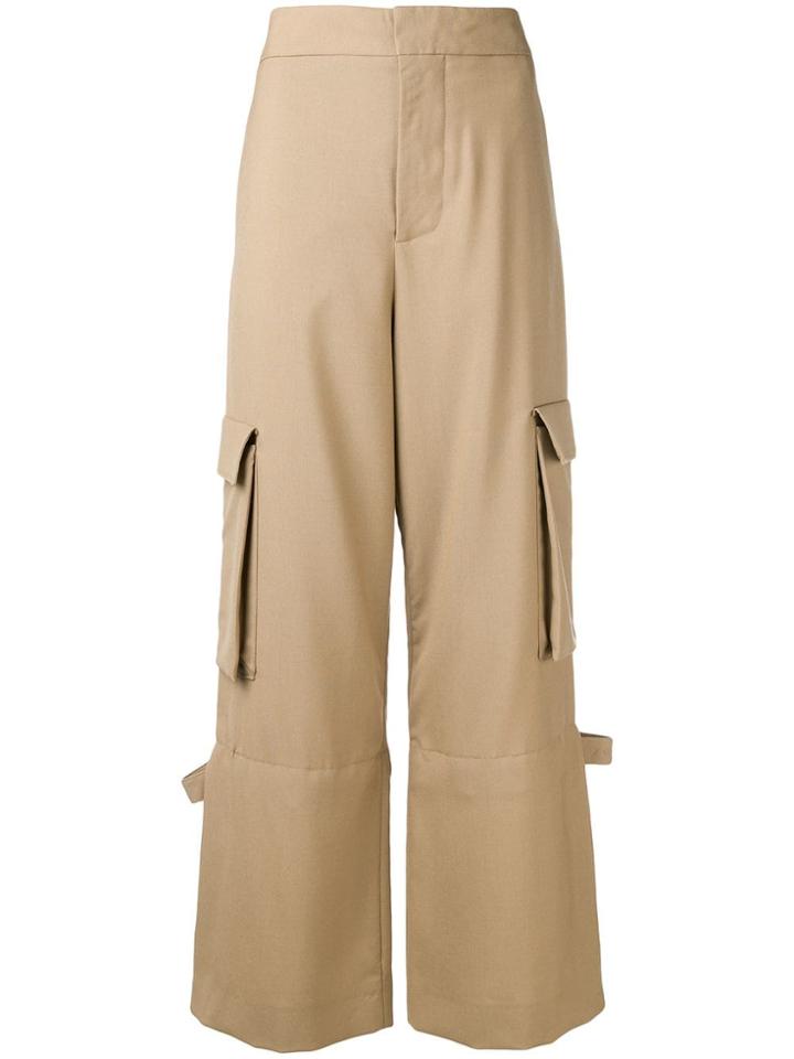 Marni High-waisted Cargo Trousers - Neutrals