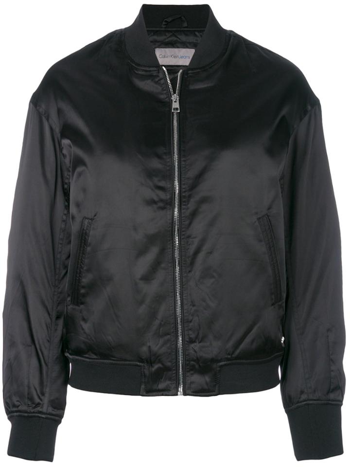 Calvin Klein Jeans Quilted Bomber Jacket - Black