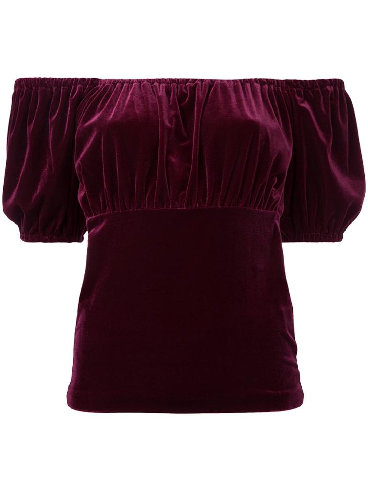 G.v.g.v. Velour Puffy Sleeve T-shirt - Pink & Purple