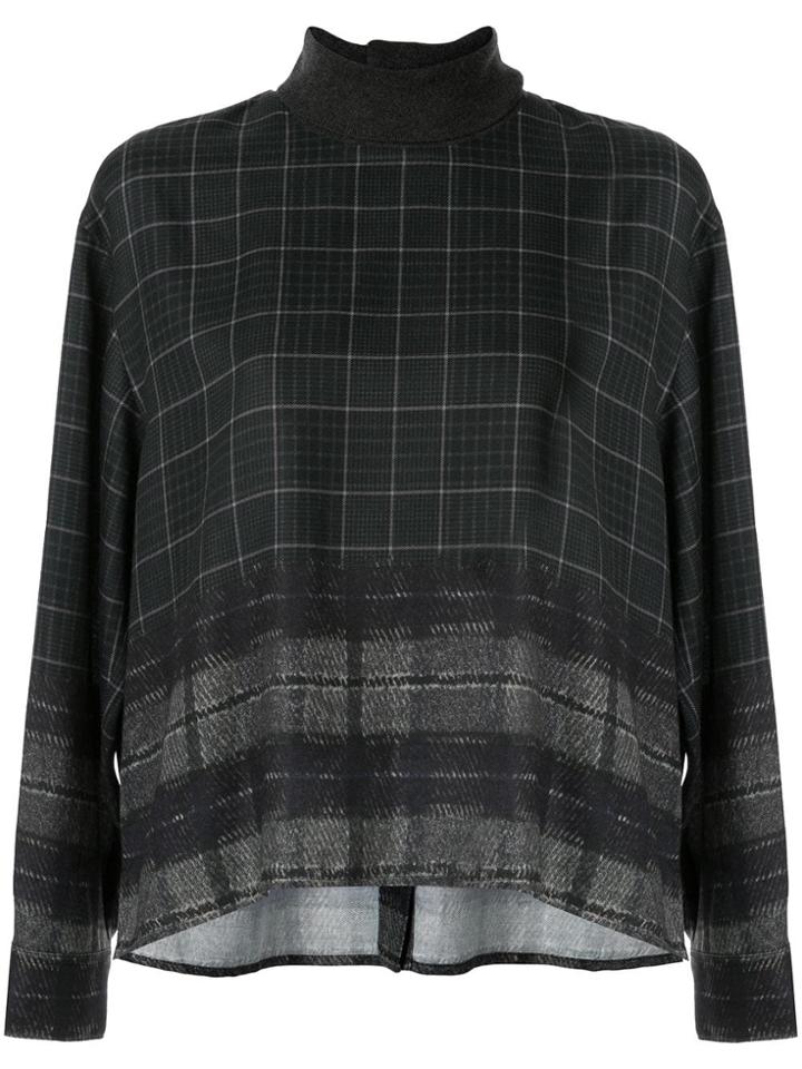 Kuho Checked Knit Jumper - Green