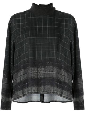 Kuho Checked Knit Jumper - Green