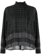 Kuho Checked Knit Jumper - Green