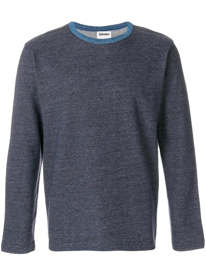 Jijibaba Crew Neck Sweater - Blue