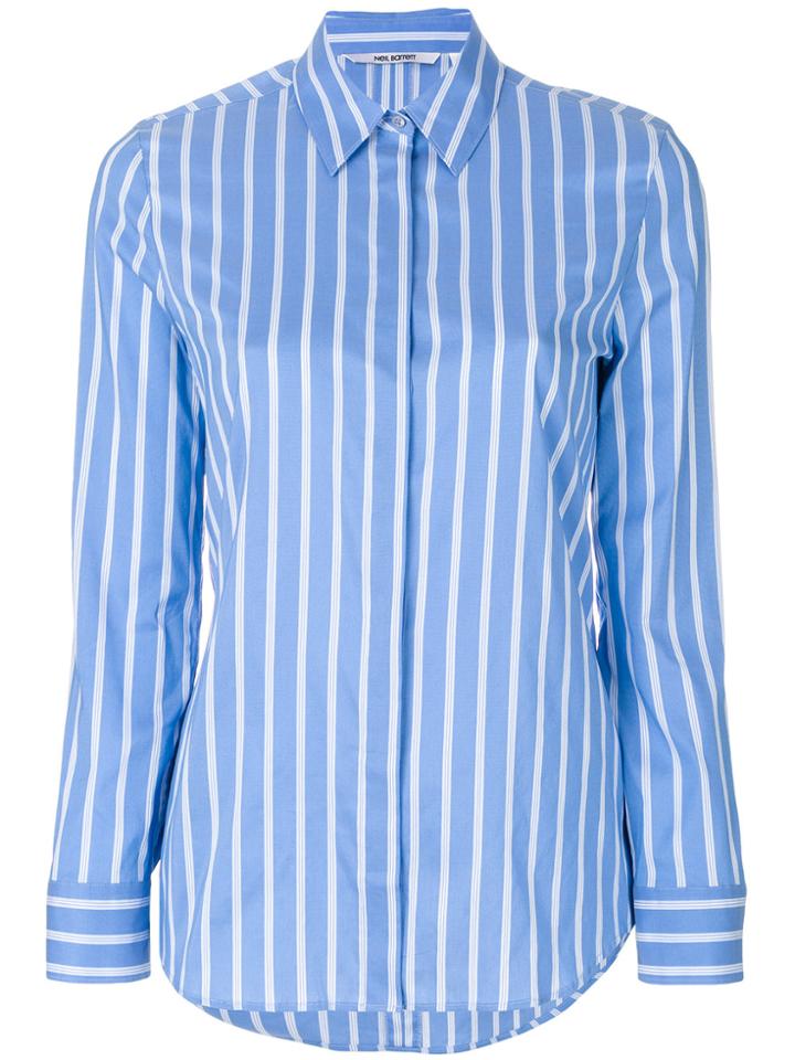 Neil Barrett Striped Shirt - Blue