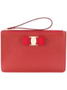 Salvatore Ferragamo - Vara Clutch Bag - Women - Leather - One Size, Red, Leather
