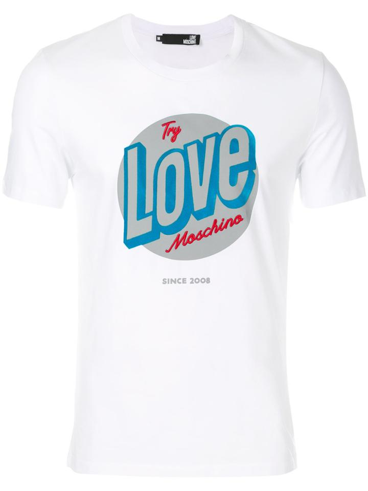 Love Moschino Logo Print T-shirt - White