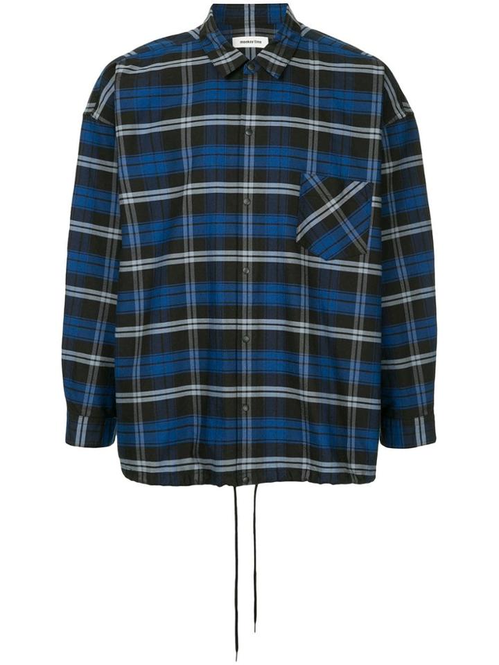 Monkey Time Tartan Shirt - Blue