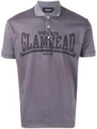 Dsquared2 - 'glamhead' Polo Shirt - Men - Cotton - S, Pink/purple, Cotton