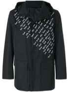 Fendi Embroidered Motif Raincoat - Black